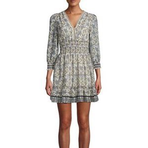 NWT Max Studio Cream Floral Empire Waist Dress, Large